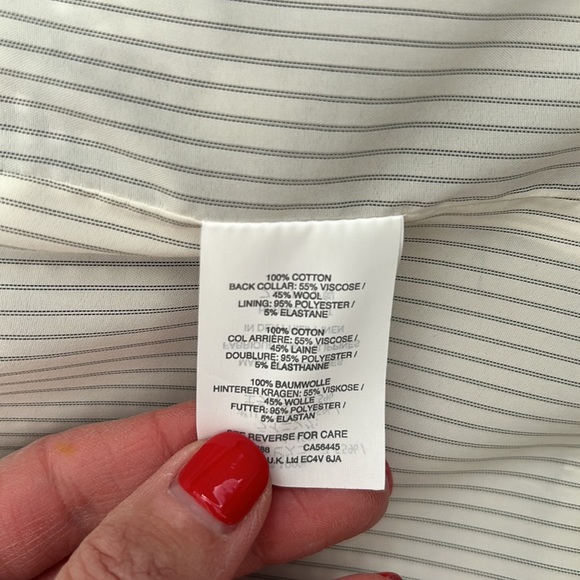 J. Navy and Burgundy Rhodes Micro Check Cotton Blazer, 0 - Picture 9 of 16